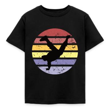 Breakdancer - Kids' T-Shirt - black - Front - AI Model Kid Female (0cm)