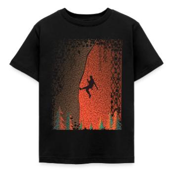 Kletter- und Sportgeschenke - Klettern und Kletterer - Kinder T-Shirt - Schwarz - Vorne - AI Model Kid Female (0cm)