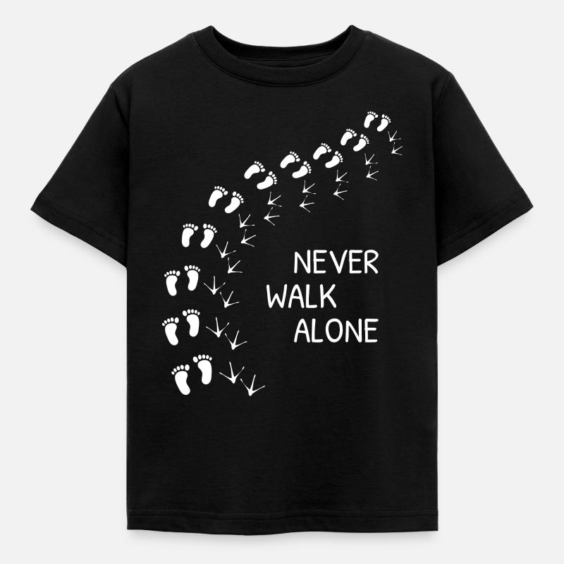 Never Walk Alone - Kids' T-Shirt - black