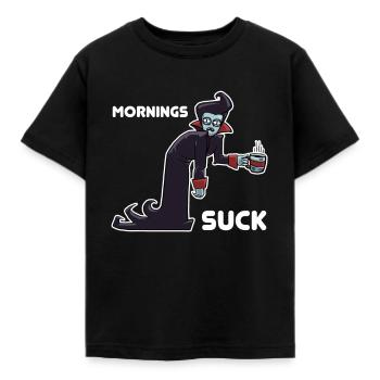 Morgen sind zum Kotzen Hemd Halloween Dracula Pumpkin Cree - Kinder T-Shirt - Schwarz - Vorne - AI Model Kid Female (0cm)