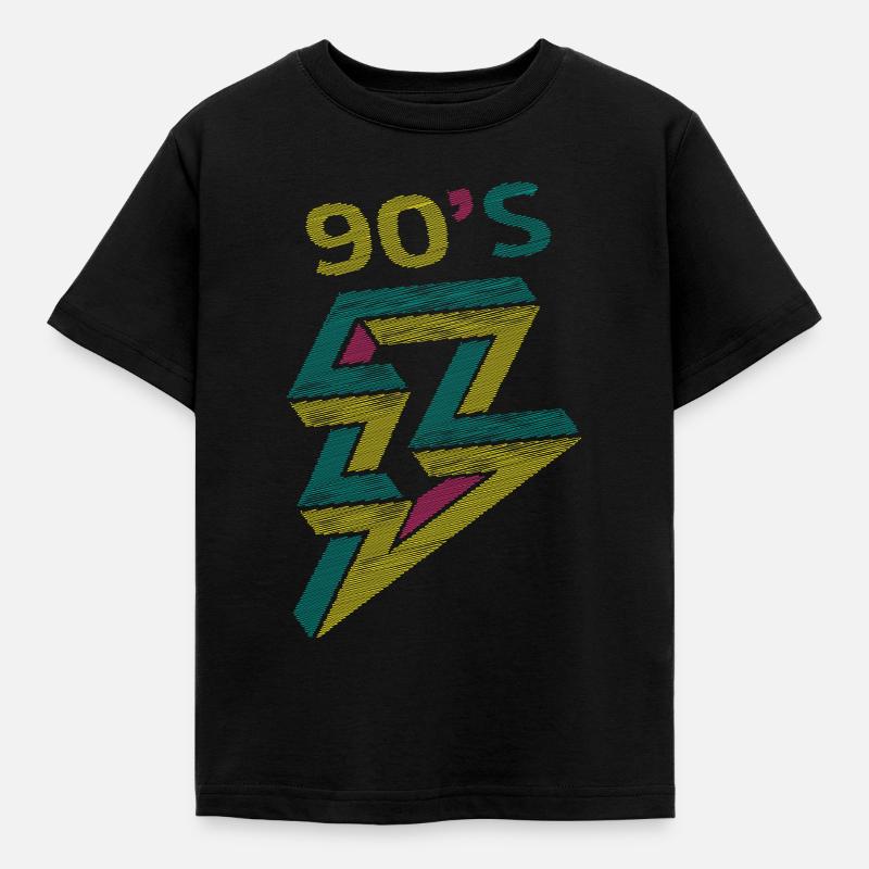 90's Retro Blitz - Kinder T-Shirt - Schwarz