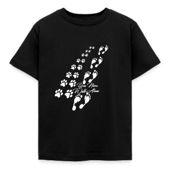 You never walk alone Hund - Kinder T-Shirt - Schwarz - Vorne - AI Model Kid Female (0cm)