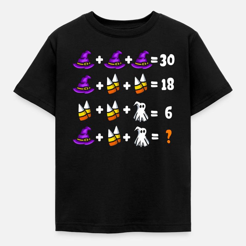Math Halloween - Kids' T-Shirt - black