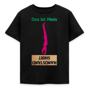 Akrobatik Handstand Lernen Üben Geschenk - Kinder T-Shirt - Schwarz - Vorne - AI Model Kid Female (0cm)
