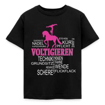 Voltigieren Volti Begriffen - Sport - Kinder T-Shirt - Schwarz - Vorne - AI Model Kid Female (0cm)