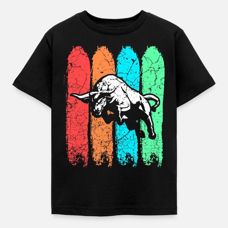 Stier - Kinder T-Shirt - Schwarz