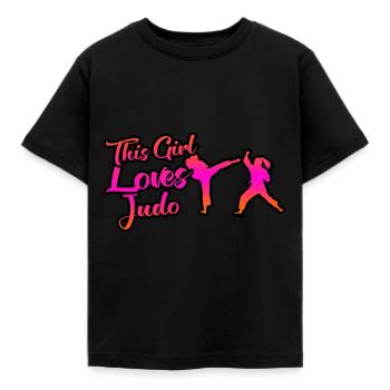 Dieses Mädchen Liebt Judo - Kinder T-Shirt - Schwarz - Vorne - AI Model Kid Female (0cm)