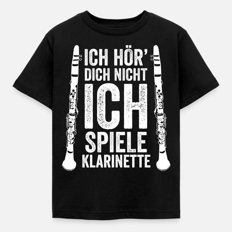 Klarinette - Kinder T-Shirt - Schwarz