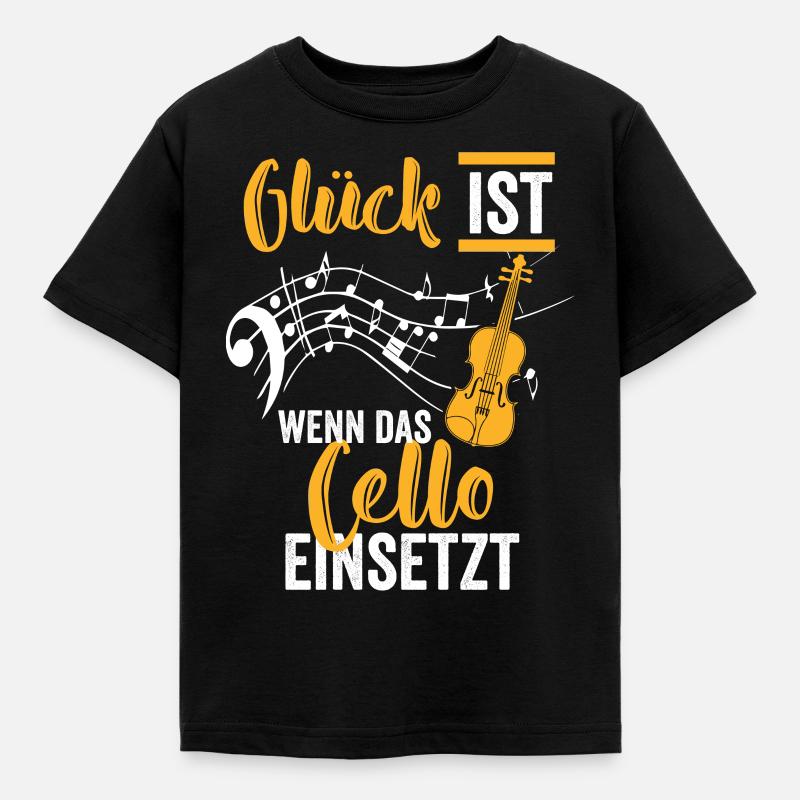 Cello Konzert - Kinder T-Shirt - Schwarz
