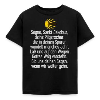 Jakobsweg Pilger Spruch - Kinder T-Shirt - Schwarz - Vorne - AI Model Kid Female (0cm)