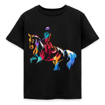 dressage - T-shirt Enfant - noir - Devant - AI Model Kid Female (0cm)