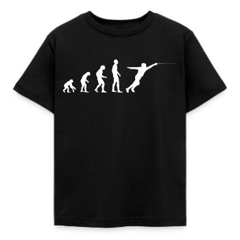 Fencing Evolution T-Shirt - Kids' T-Shirt - black - Front - AI Model Kid Female (0cm)