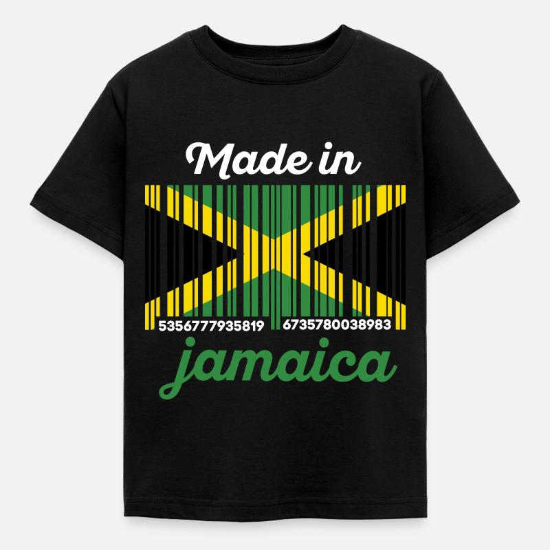 Drapeau Jamaïque code à barres - T-shirt Enfant - noir