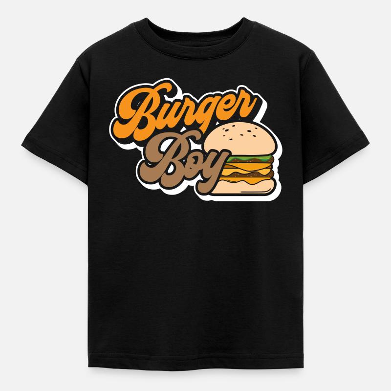 Burger - Kinder T-Shirt - Schwarz