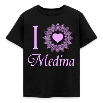 MEDINA, Umrah, Hajj, Kaba, Mecca, pilgrimage - Kids' T-Shirt - black - Front - AI Model Kid Female (0cm)