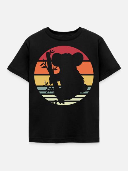 Koala - Kinder T-Shirt - Schwarz