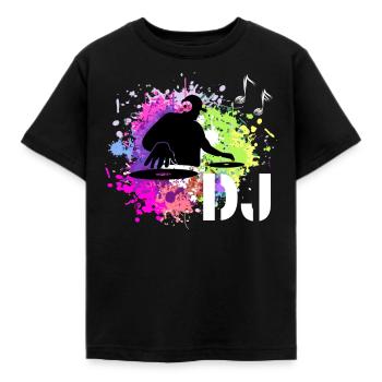 Discjockey DJ - Kinder T-Shirt - Schwarz - Vorne - AI Model Kid Female (0cm)