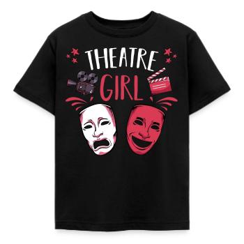 théâtre - T-shirt Enfant - noir - Devant - AI Model Kid Female (0cm)