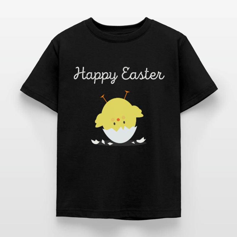 Happy Easter Happy Easter chick with eggshell Kids' T-Shirt