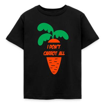 Je ne carotte pas tout ce que je n'aime pas - T-shirt Enfant - noir - Devant - AI Model Kid Female (0cm)