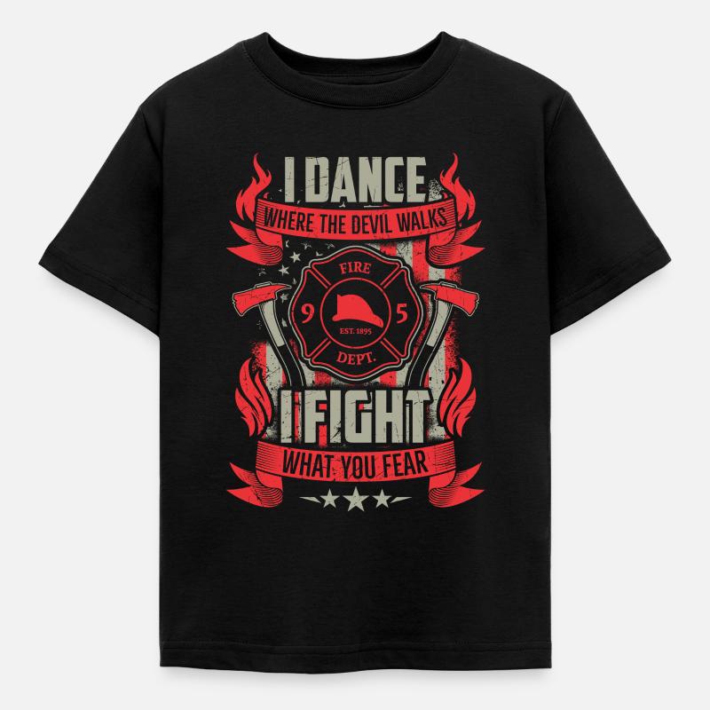 Bomberos bombero - Camiseta niño - negro