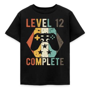 12. Geburtstag Gamecontroller - Kinder T-Shirt - Schwarz - Vorne - AI Model Kid Female (0cm)