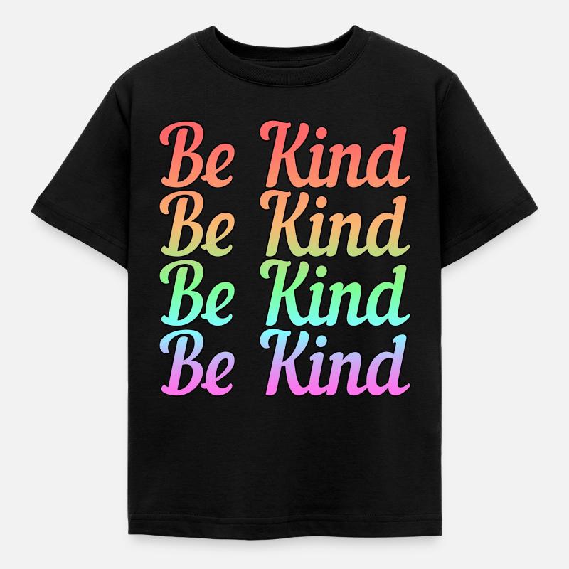 Sei Gütig Pastell Anti Mobbing - Kinder T-Shirt - Schwarz