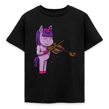 Violoncelle licorne altiste alto joueur alto - T-shirt Enfant - noir - Devant - AI Model Kid Female (0cm)