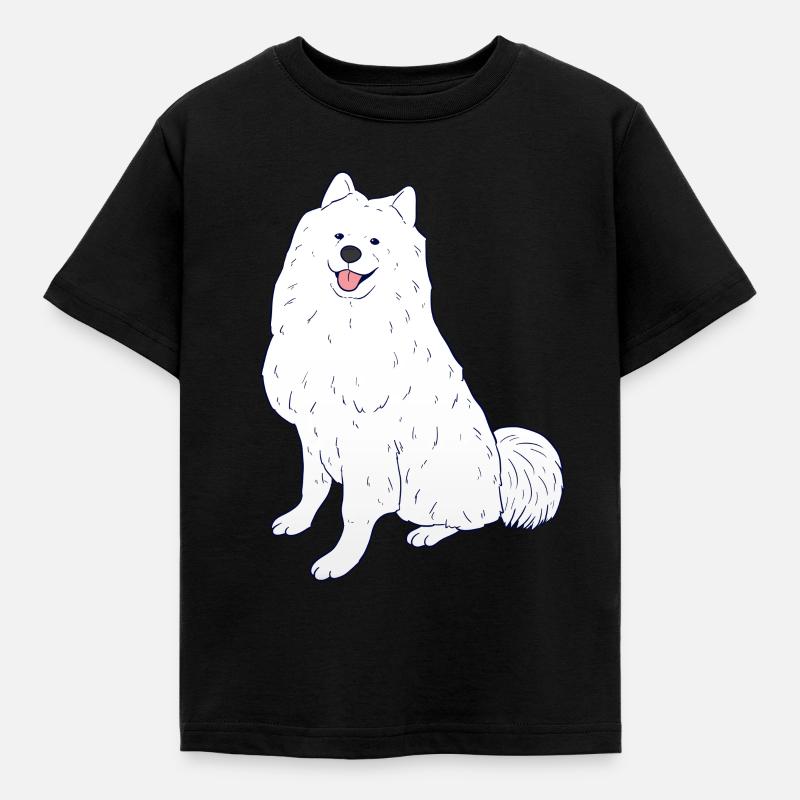 Samojede - Kinder T-Shirt - Schwarz