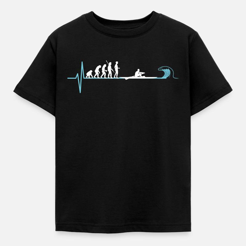 Evolution de l'aviron - T-shirt Enfant - noir
