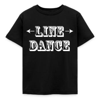 LINEDANCE - Kinder T-Shirt - Schwarz - Vorne - AI Model Kid Female (0cm)