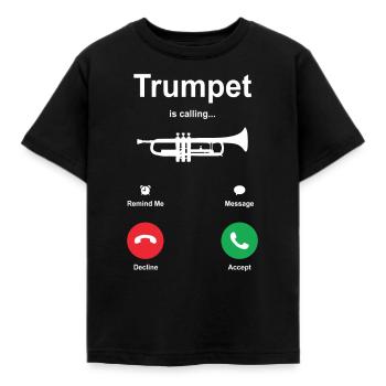 trompette - T-shirt Enfant - noir - Devant - AI Model Kid Female (0cm)