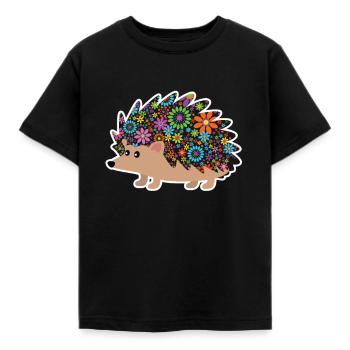 Igel - Kinder T-Shirt - Schwarz - Vorne - AI Model Kid Female (0cm)