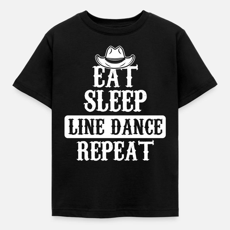 Line dance line dance dance - Kids' T-Shirt - black