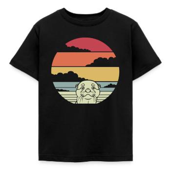 Otter - Kinder T-Shirt - Schwarz - Vorne - AI Model Kid Female (0cm)