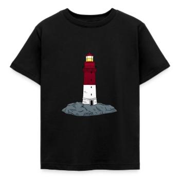 Leuchtturm - Kinder T-Shirt - Schwarz - Vorne - AI Model Kid Female (0cm)