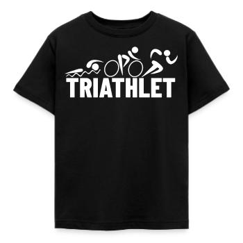 Triathlet - Kinder T-Shirt - Schwarz - Vorne - AI Model Kid Female (0cm)