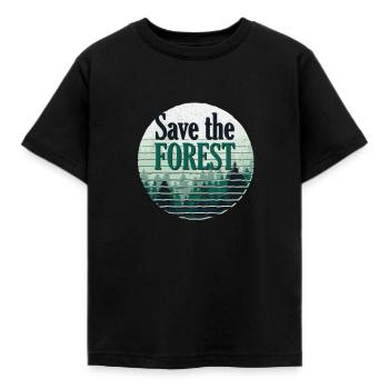 Sauvegarder l'environnement de la forêt de protection - T-shirt Enfant - noir - Devant - AI Model Kid Female (0cm)