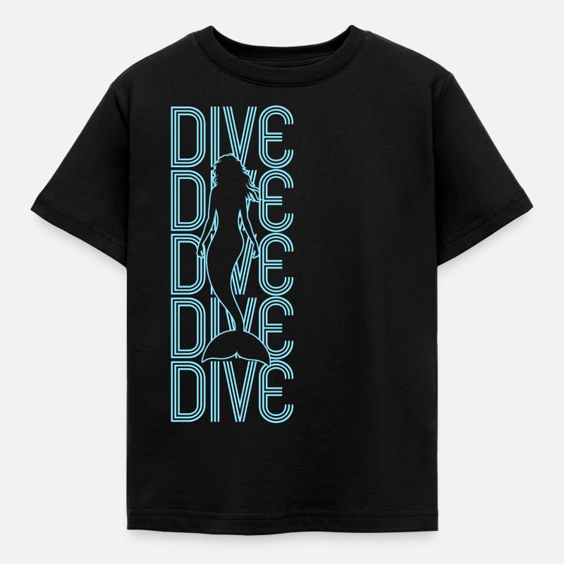 Plongeurs plongée apnée plongée sous-marine eau mer - T-shirt Enfant - noir