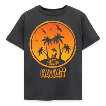 Strand Sommer Sonne Geschenk Geschenkidee - Kinder T-Shirt - Dunkelgrau - Vorne - AI Model Kid Female (0cm)