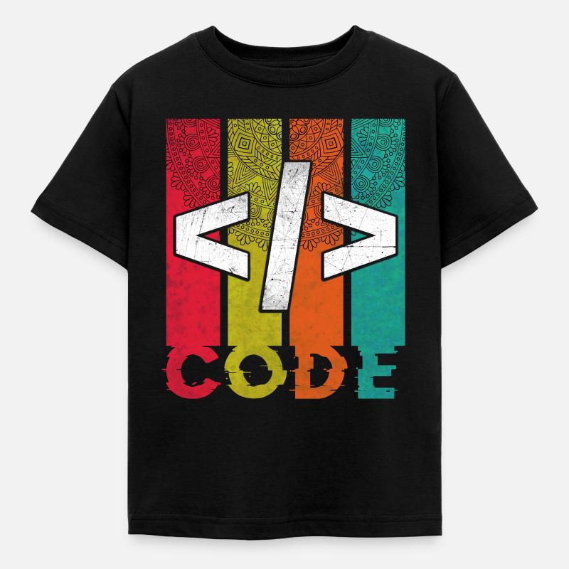 Code design - Kids' T-Shirt - black