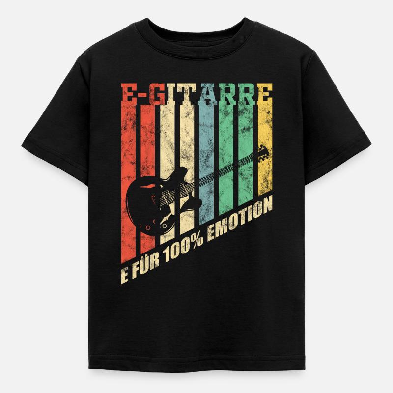 E-Gitarre - Kinder T-Shirt - Schwarz