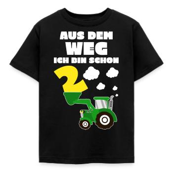 2 Jahre Geburtstag Traktor Ich Bin Schon 2 Trecker - Kinder T-Shirt - Schwarz - Vorne - AI Model Kid Female (0cm)