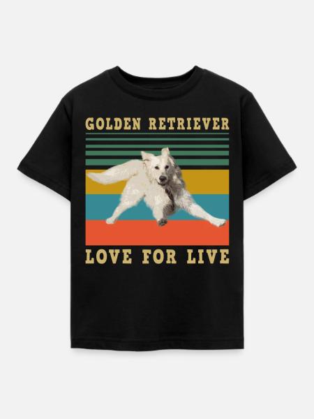 golden retriever - Kinder T-Shirt - Schwarz