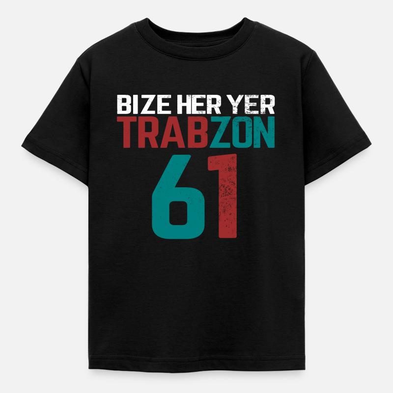 bize son yer trabzon - T-shirt Enfant - noir
