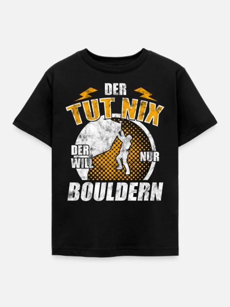 Bouldern Boulder - Kinder T-Shirt - Schwarz