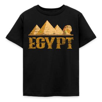 Ägypten Pyramiden - Kinder T-Shirt - Schwarz - Vorne - AI Model Kid Female (0cm)