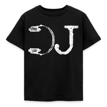 DJ DJ - Kids' T-Shirt - black - Front - AI Model Kid Female (0cm)
