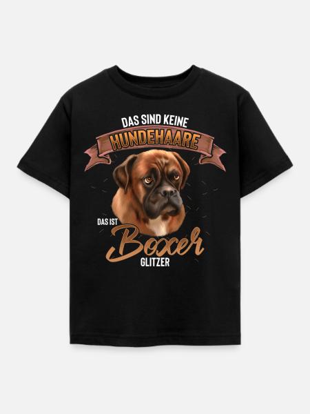 Boxer Hund Hunderasse Geschenk - Kinder T-Shirt - Schwarz