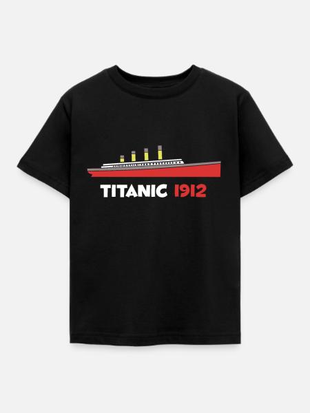 Titanic 1912 Swim Tragedy Geschenk - Kinder T-Shirt - Schwarz